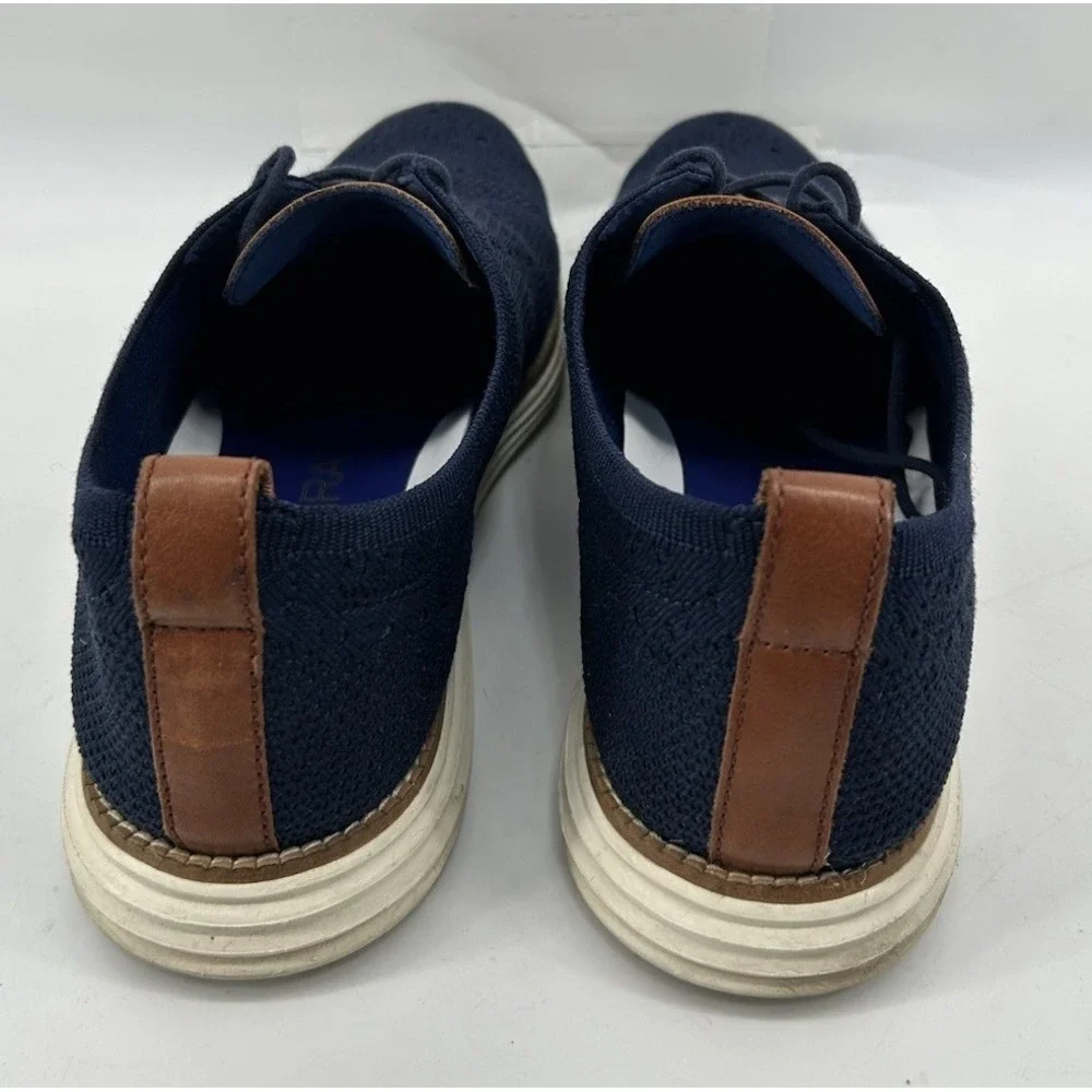 Cole Haan Original Grand Stitchlite Wingtip Oxfords Blue Knit Men's Size 12M